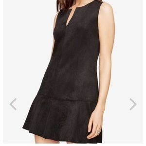 BCBG Black Faux Suede Dress size M